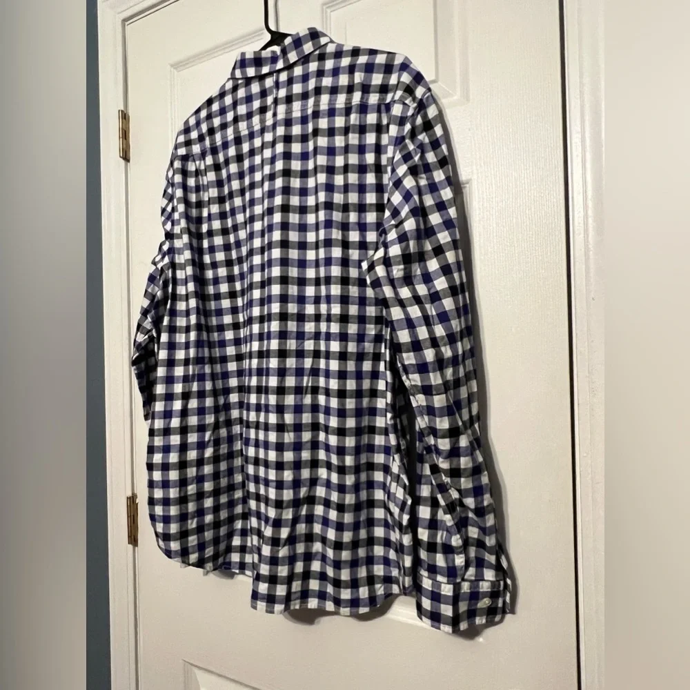 Banana Republic Men’s XL Flannel Camden Fit Button Up Shirt Plaid Blue X Large